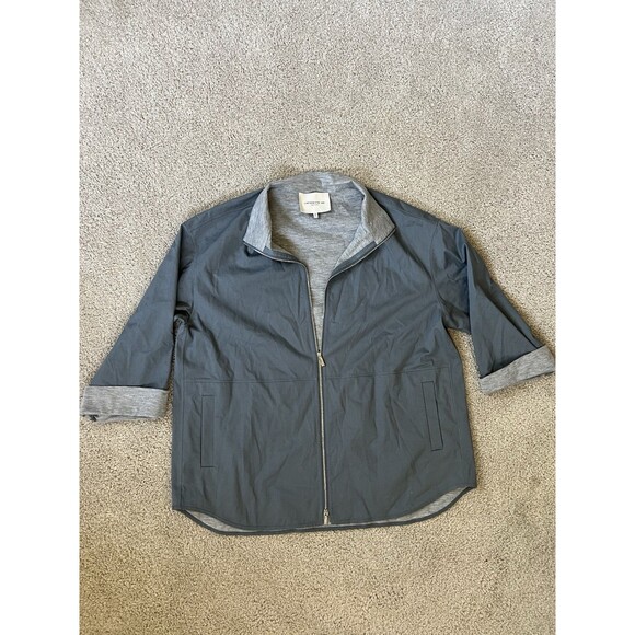 Lafayette 148 Ladies Zip-Up Jacket GREY blue Size large - Picture 3 of 8